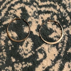 Golden hooped earrings